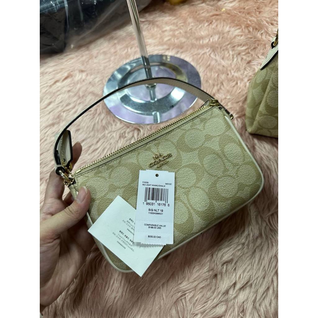 ORIG CCH Nolita 19 In Signature Canvas Light Khaki Small Bag