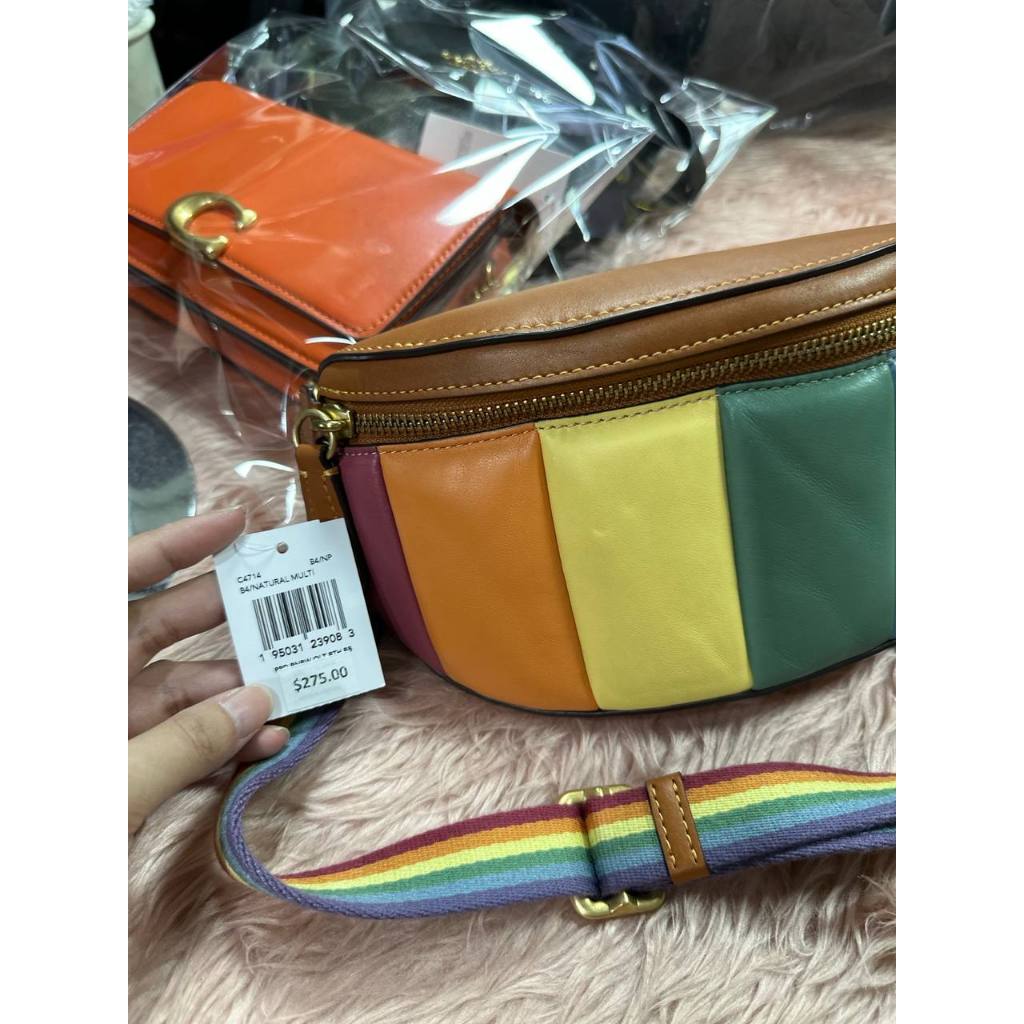 ORIG & IMPORTED CCH Retail Bethany Belt Bag With Rainbow Quilting