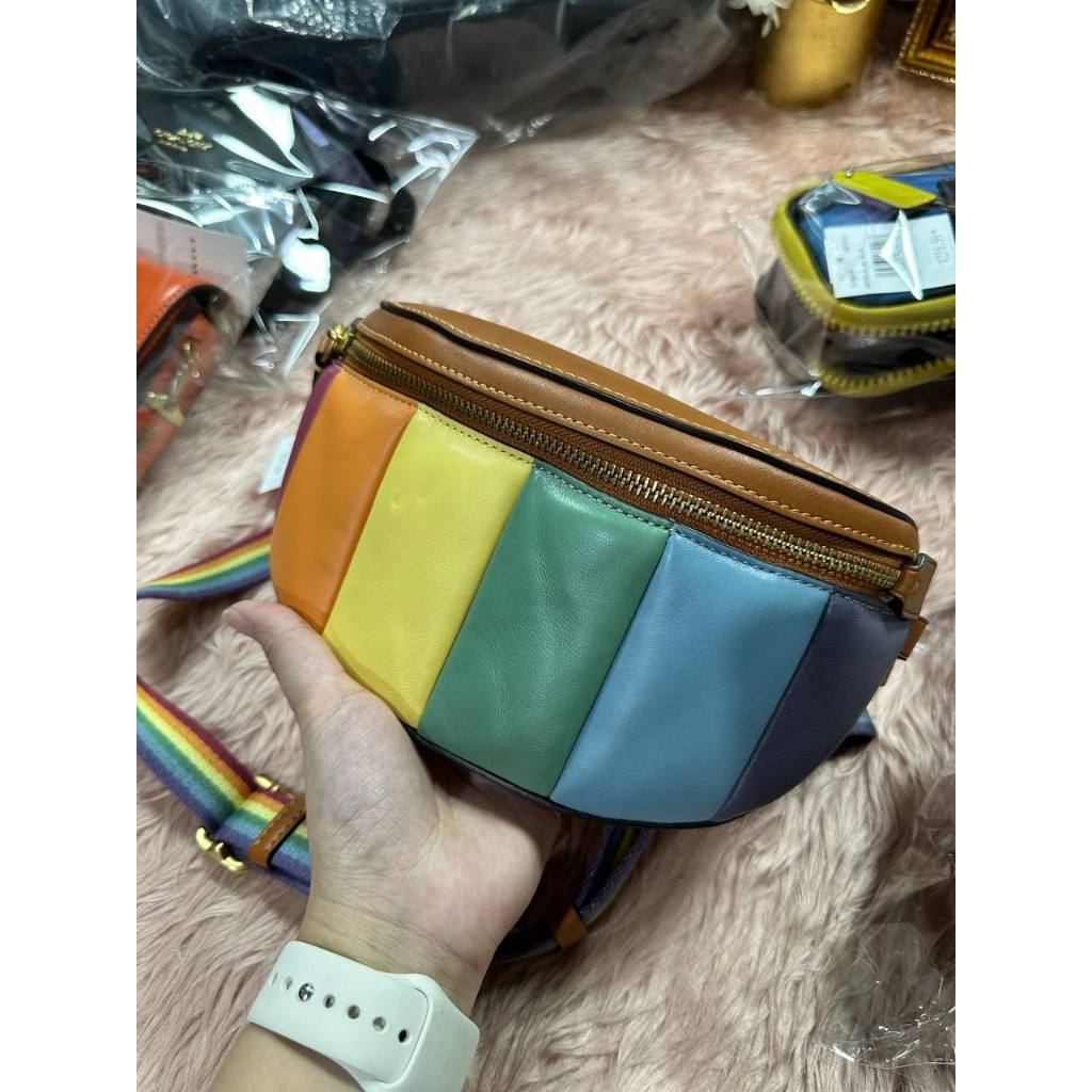 ORIG & IMPORTED CCH Retail Bethany Belt Bag With Rainbow Quilting