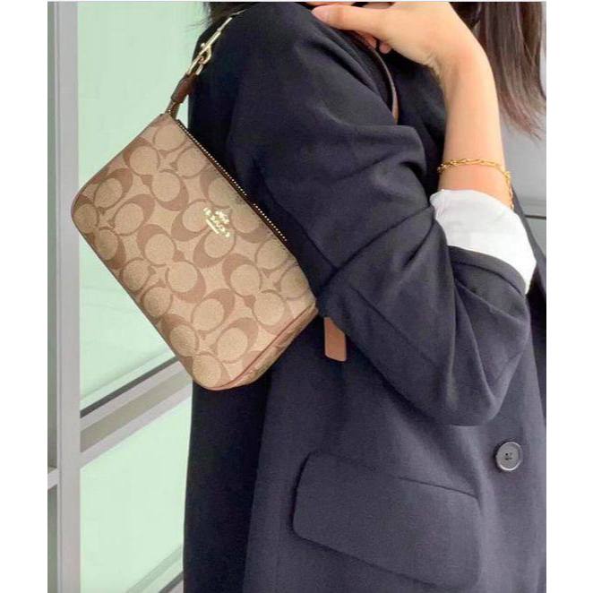 ORIG Preloved CCH Nolita 19 In Signature Canvas Small Khaki Brown Bag