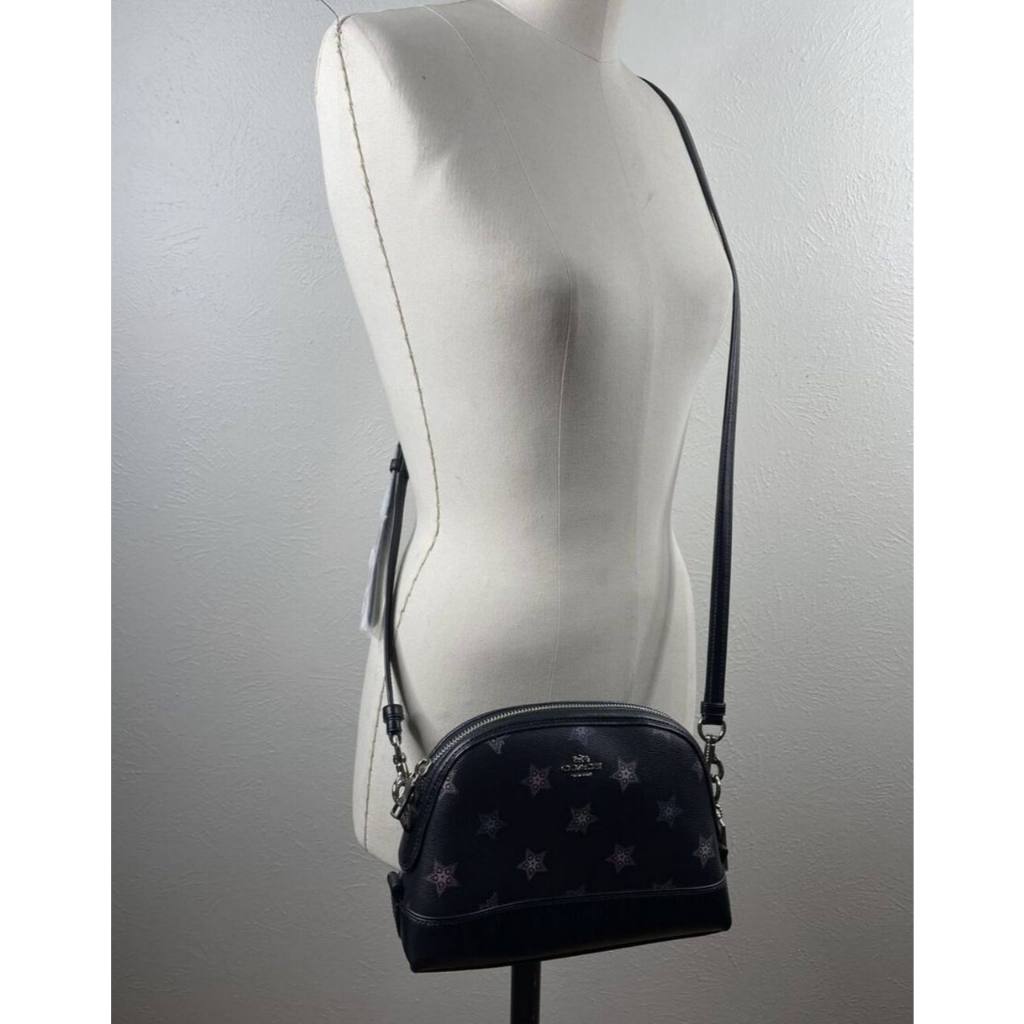 ORIG Preloved CCH Dome Crossbody Small Black Bag With Hearts Print
