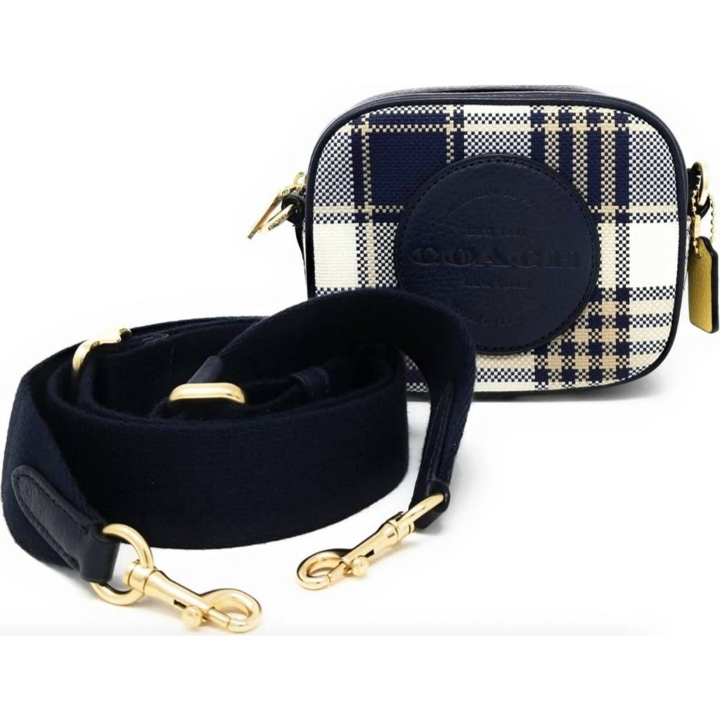 ORIG & IMPORTED CCH Mini Dempsey Camera Black Bag With Plaid Print