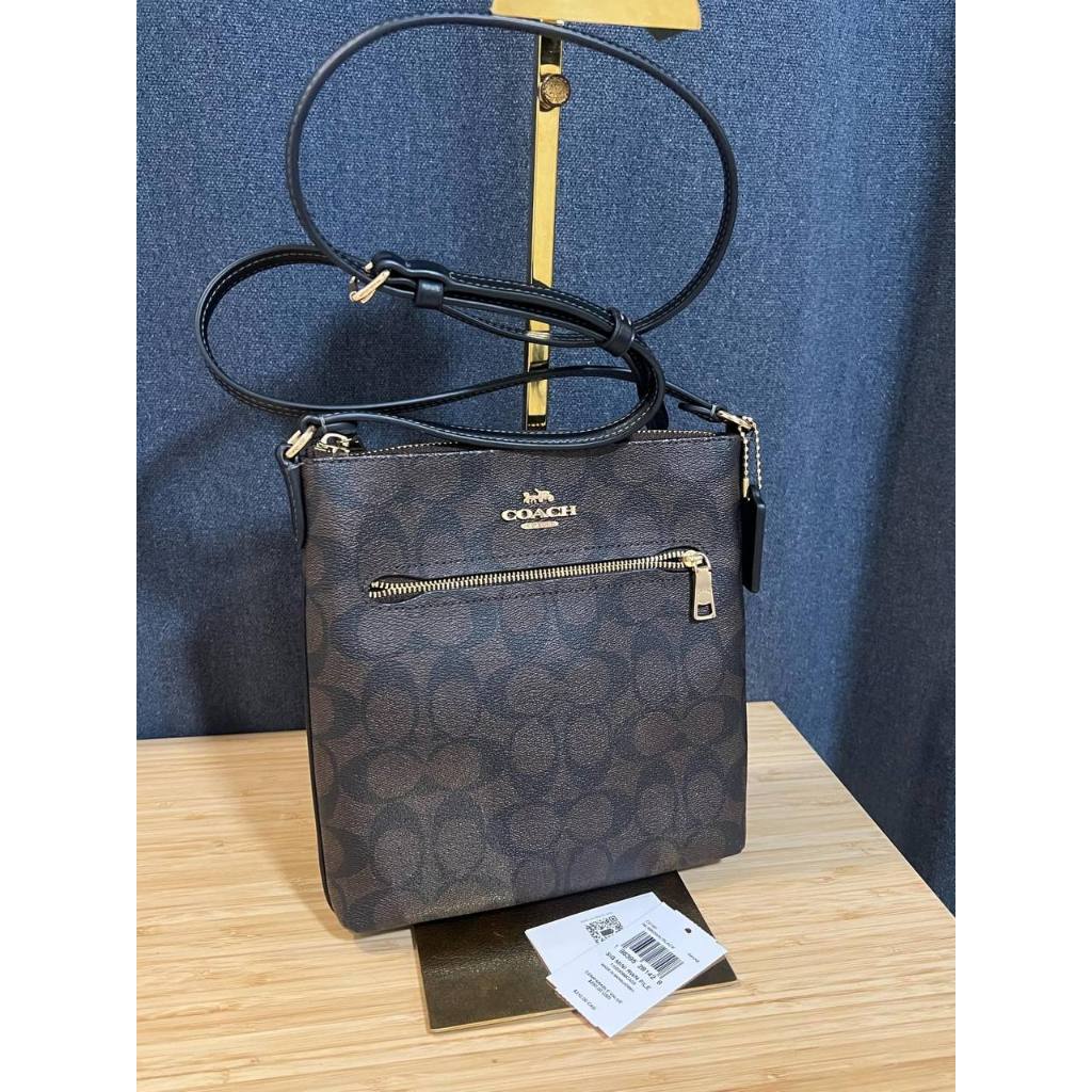 ORIG Preloved CCH Mini Rowan File Brown Bag In Signature Canvas