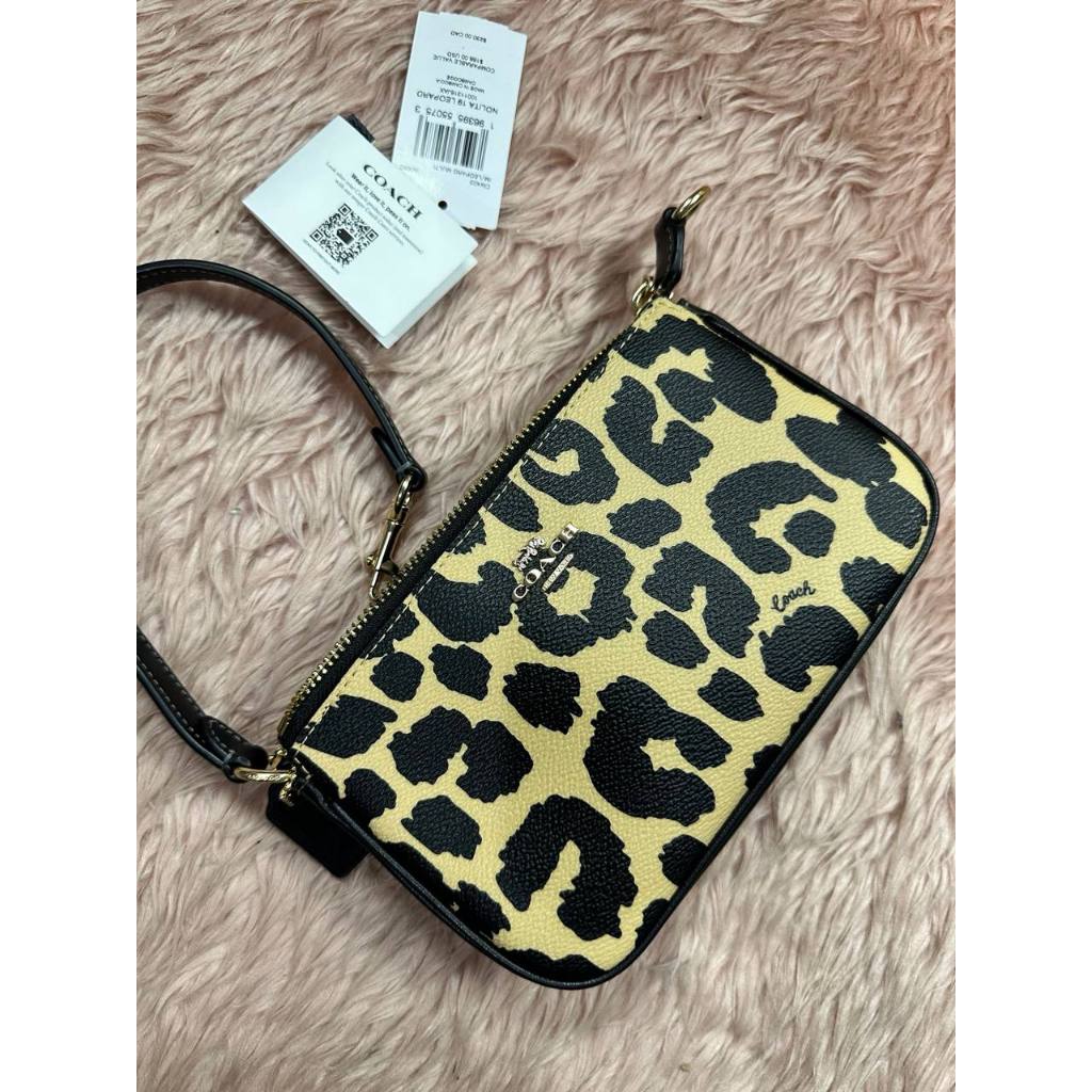 ORIG Preloved CCH Nolita 19 In Signature Canvas Small Leopard Print Brown Bag