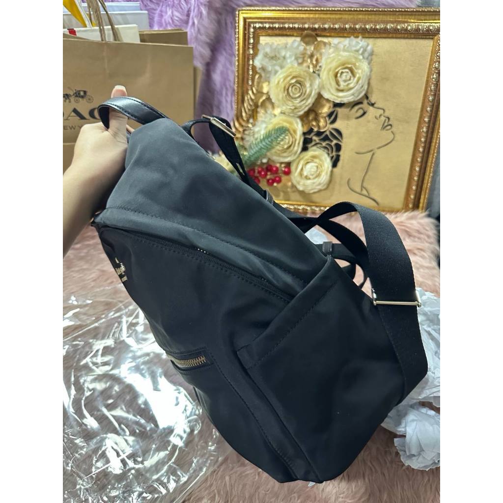 ORIG Preloved KS Chelsea Medium Backpack Black Nylon Bag