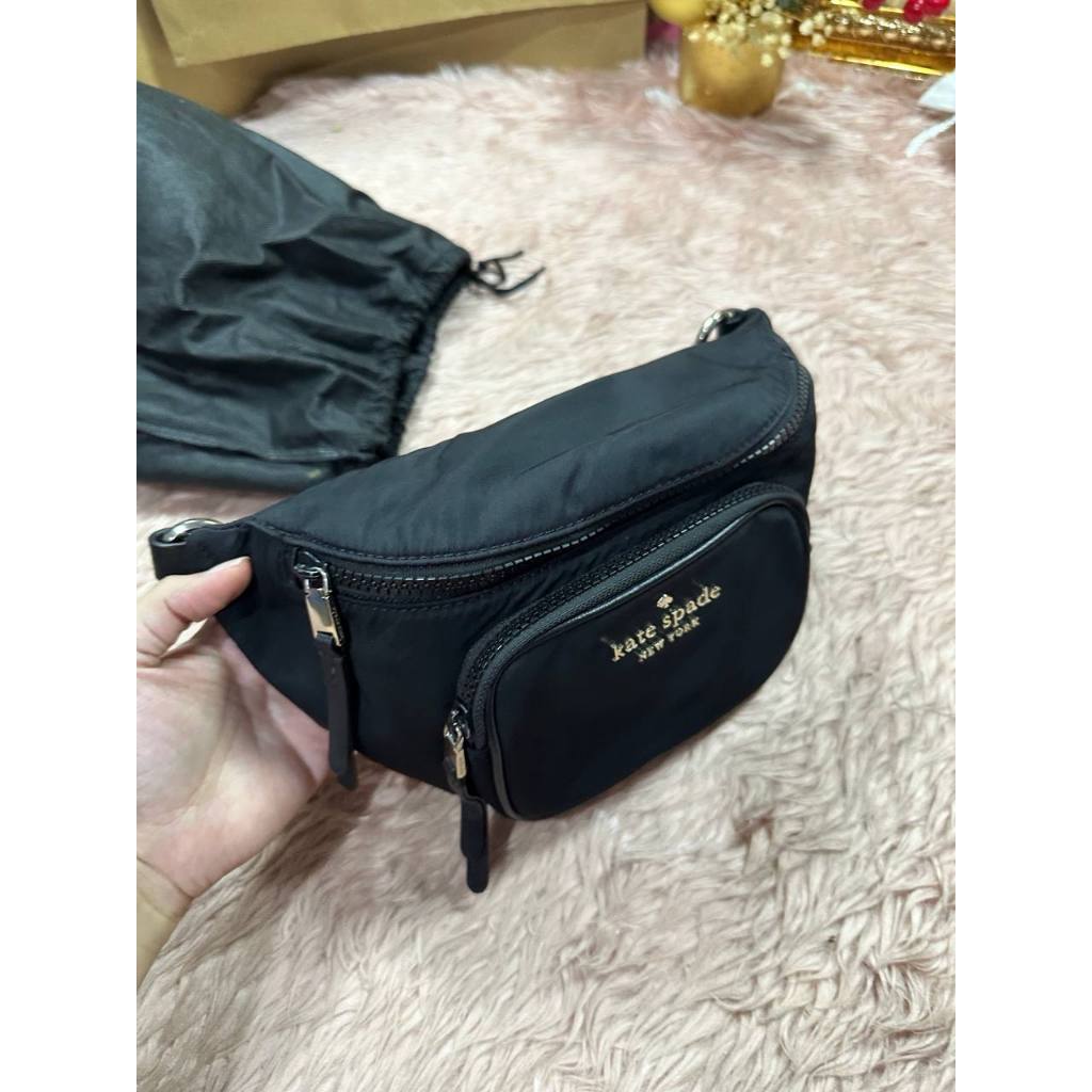 ORIG Preloved KS Dorien Nylon Small Belt Bag Black