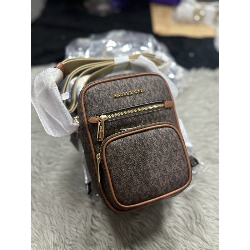 ORIG & IMPORTED MK Jet Set Small Signature Logo Crossbody Phone Bag Brown