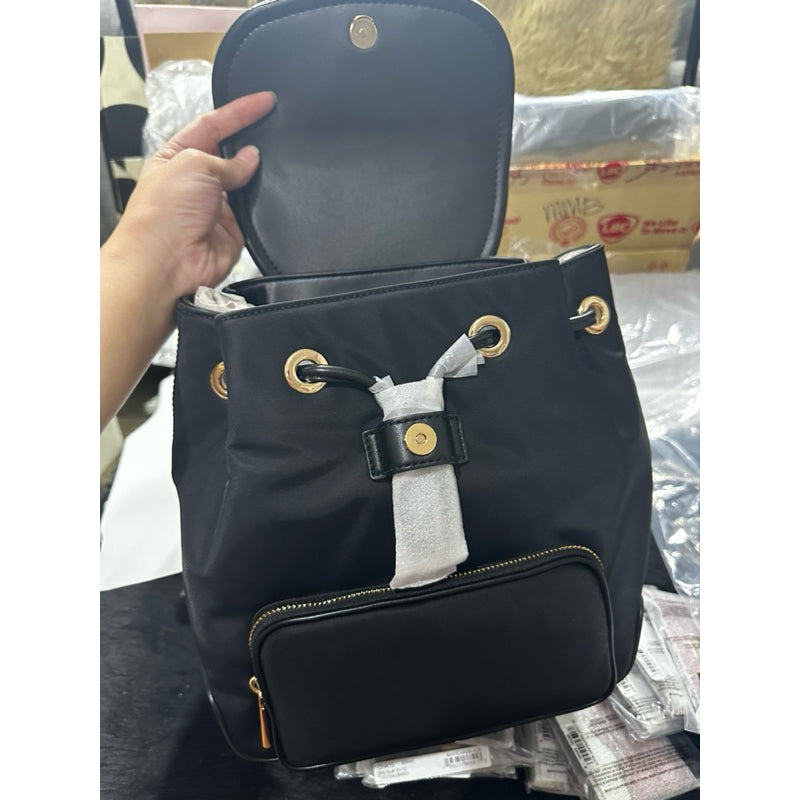 ORIG & IMPORTED with flaw MK Cara Small Nylon Backpack Black Bag