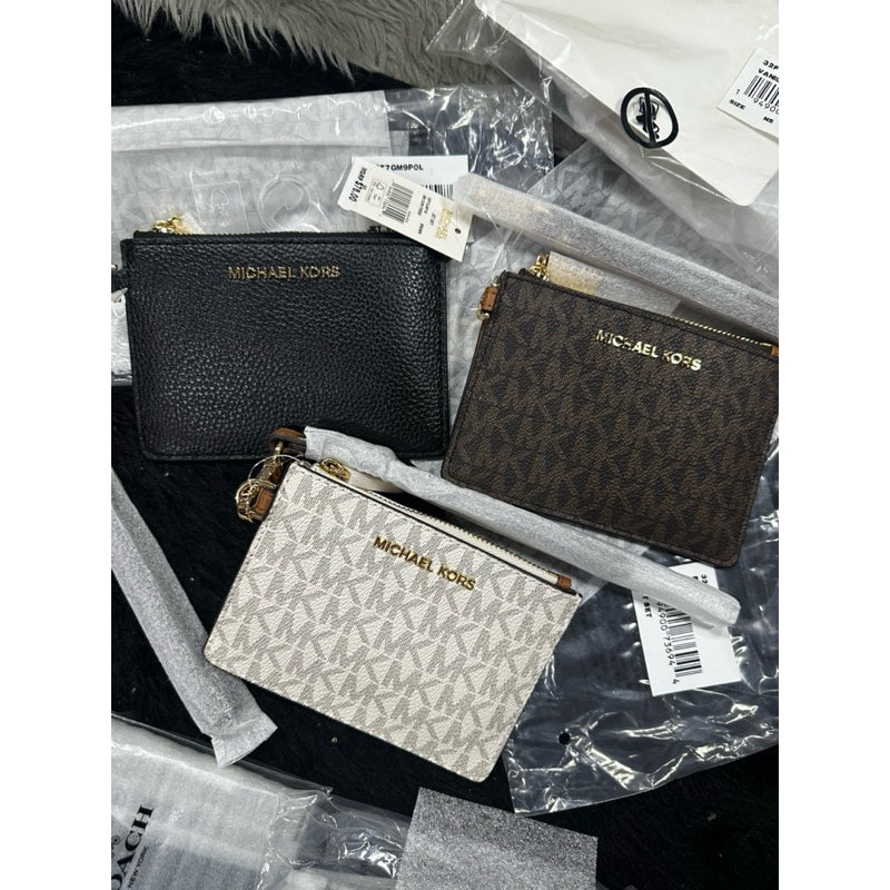 ORIG & IMPORTED MK Jet Set Travel Small Slim Coin Pouch ID Card Wallet
