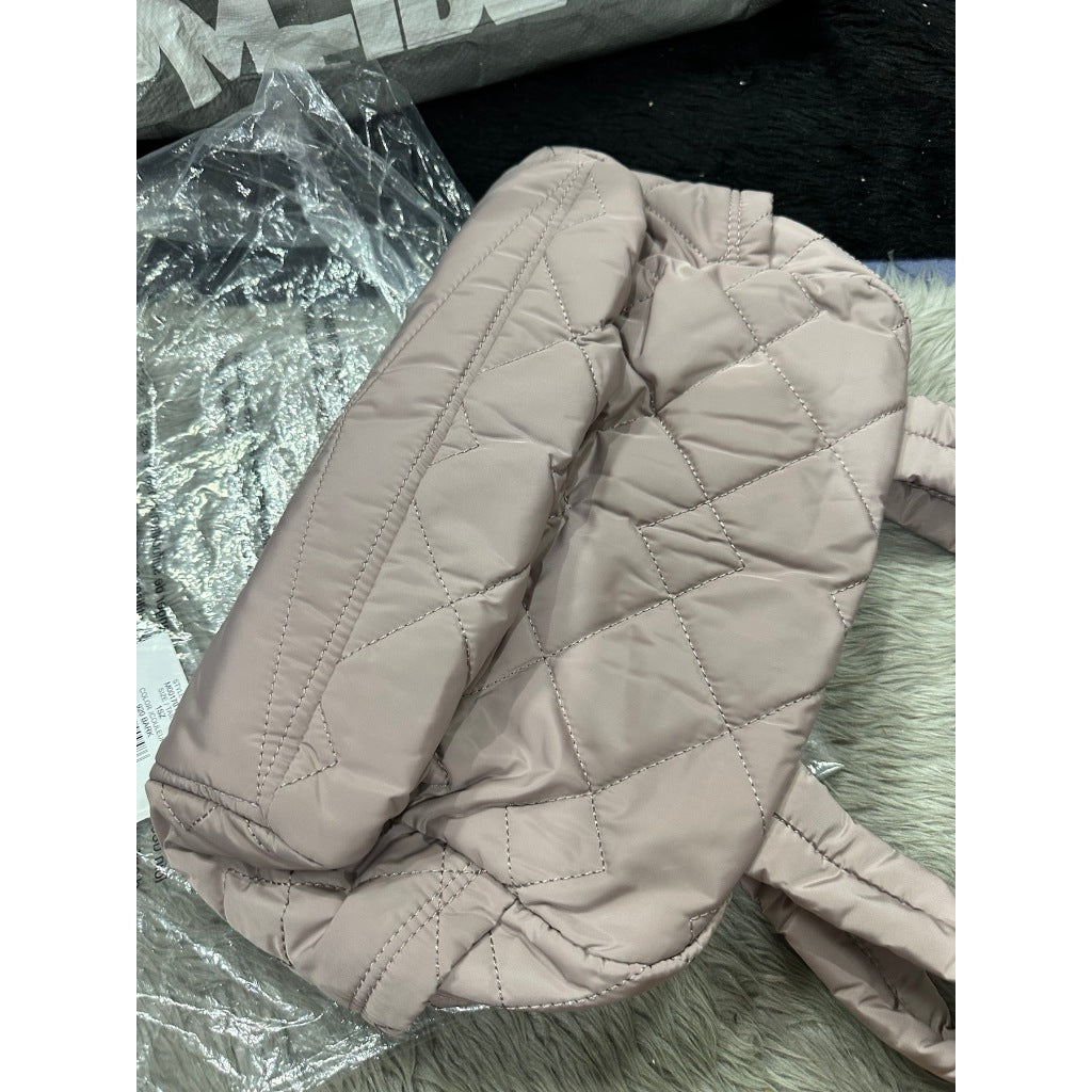 ORIG & IMPORTED MJ Quilted Nylon Small Weekender Travel Baby Bag Bark Pink