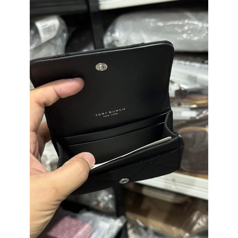 ORIG & IMPORTED TB Willa Matte Card Case Small Black Wallet