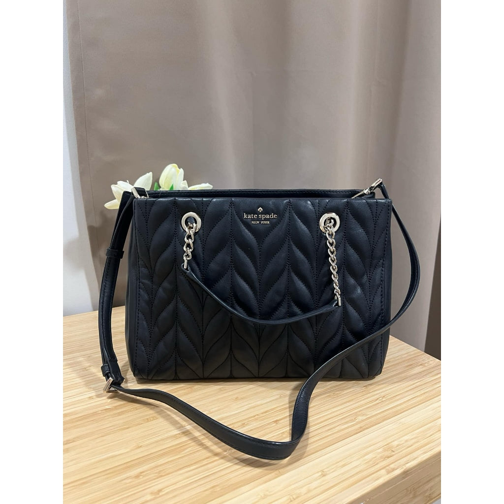 ORIG PRELOVED  KS Meena Briar Lane Quilted Crossbody Bag Black