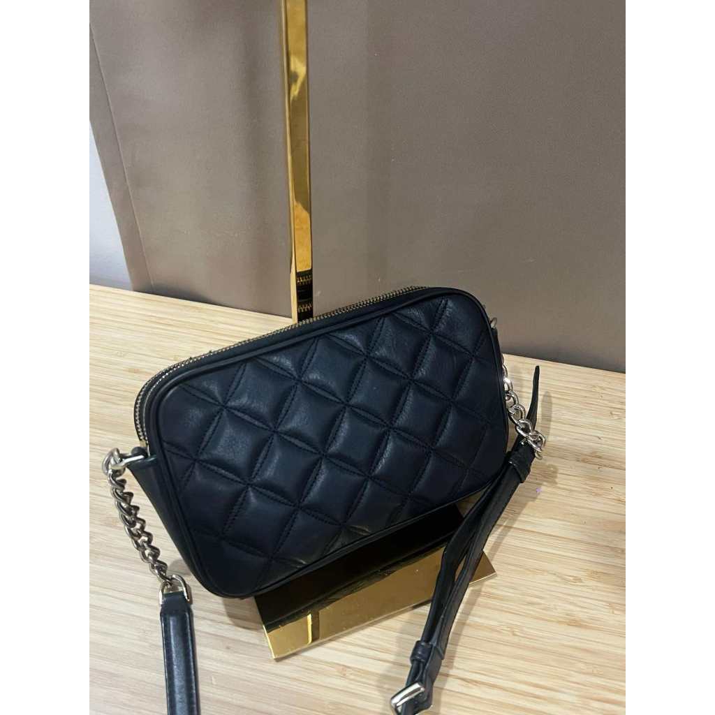 ORIG PRELOVED  KS Natalia Double Zip Small Black Bag