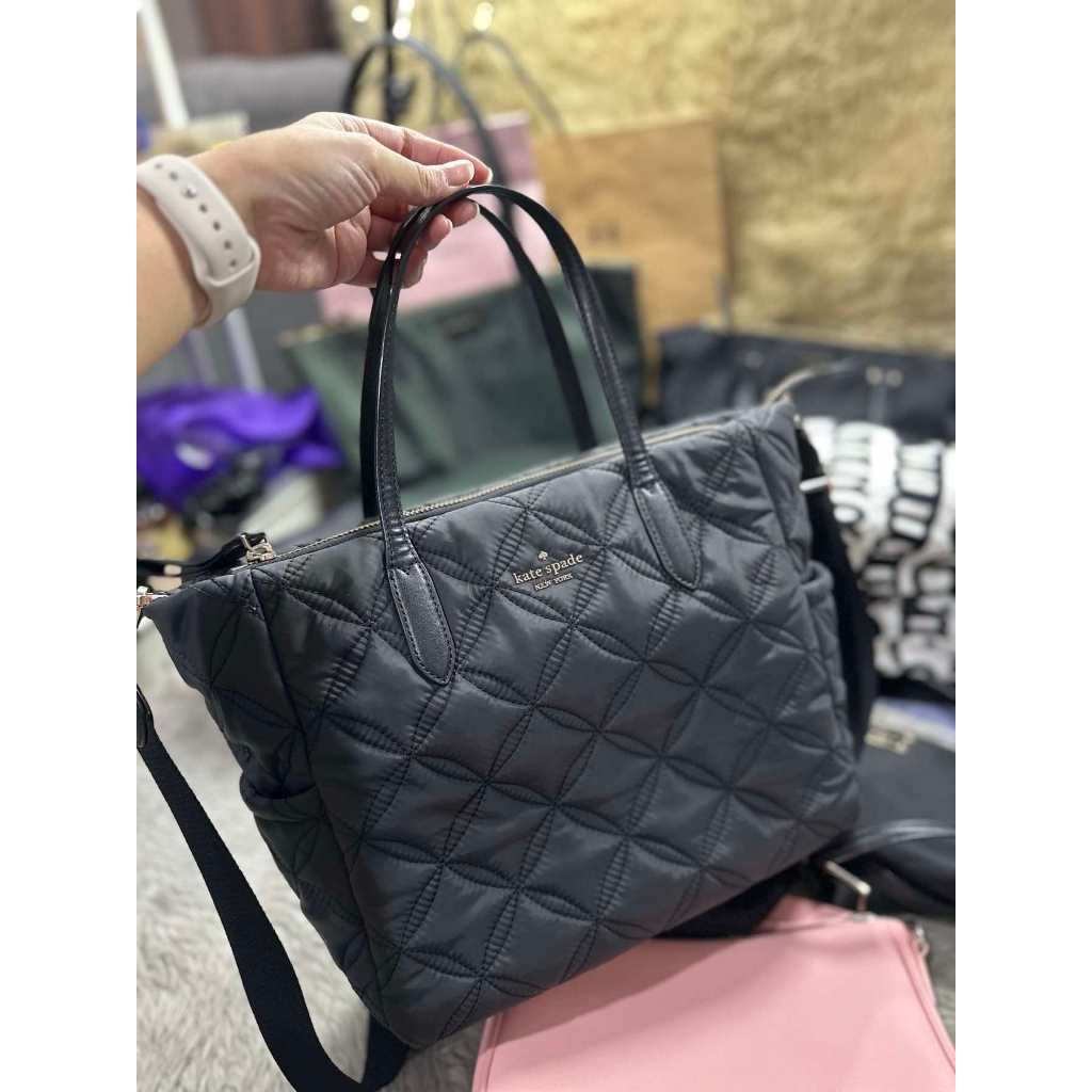 ORIG Preloved KS Chelsea Medium Satchel Nylon Black Bag