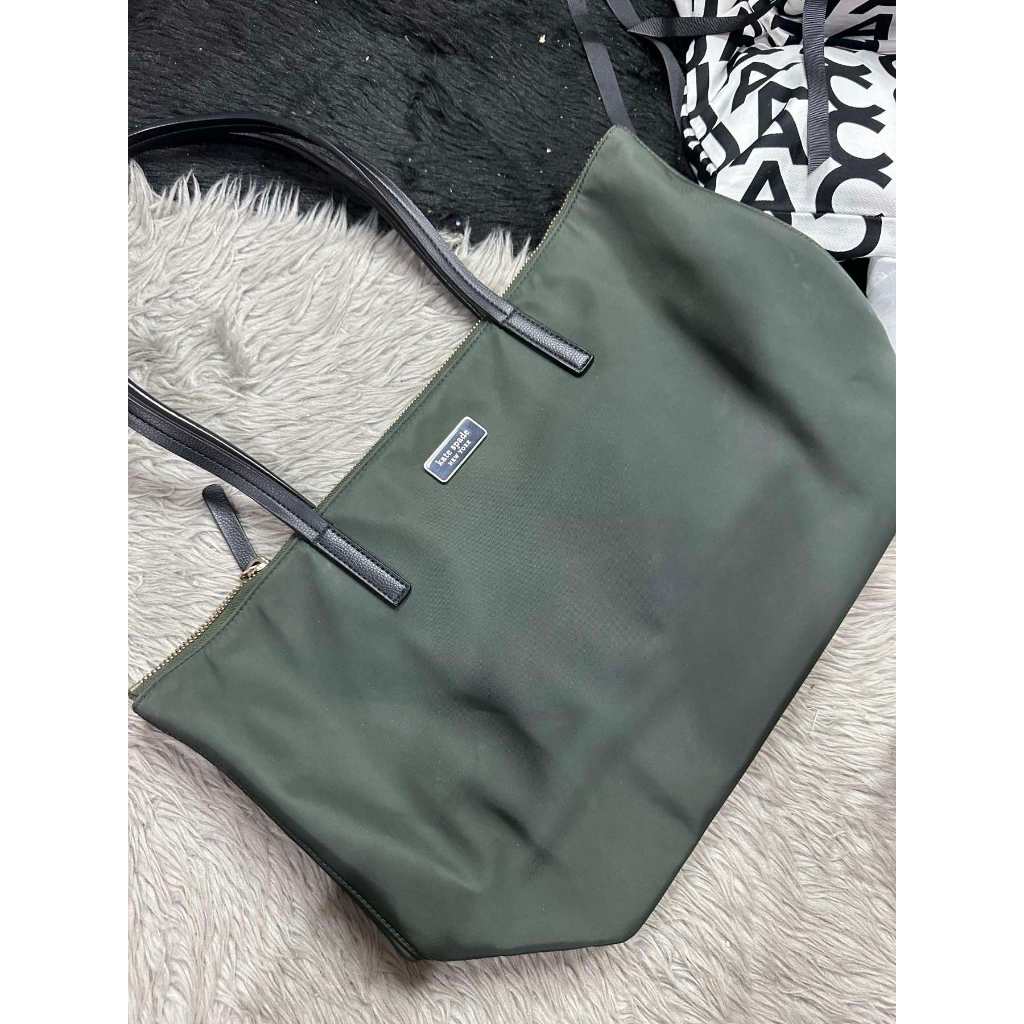 ORIG Preloved KS Wilson Road Margareta Nylon Green Tote Bag