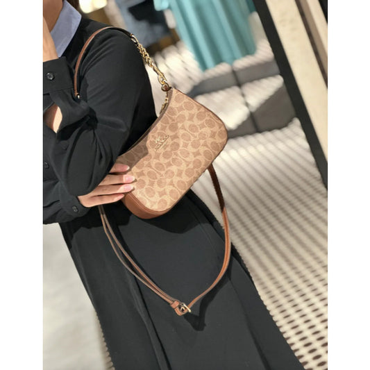 ORIG & IMPORTED CCH Teri Shoulder Bag In Signature Canvas in Tan/Brown
