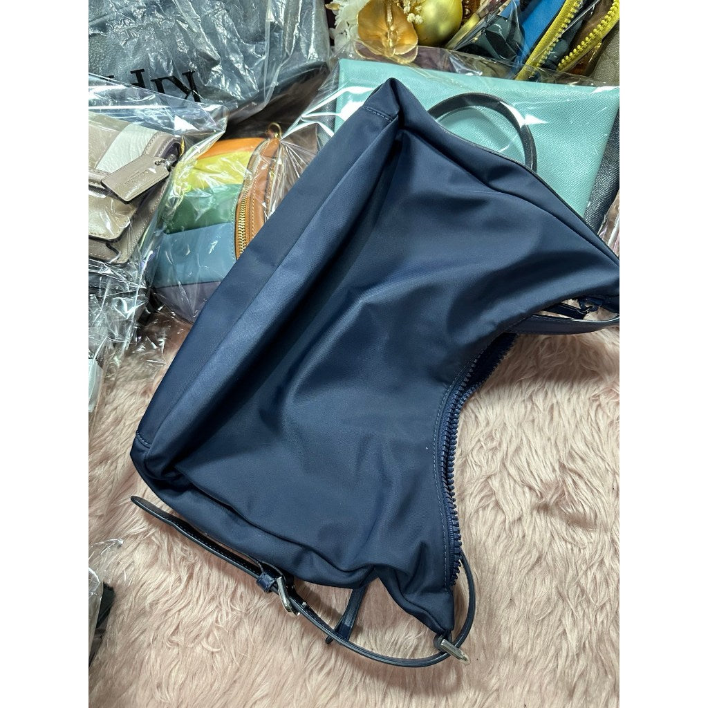 ORIG Preloved KS Jae Medium Shoulder Bag Nylon Navy Blue
