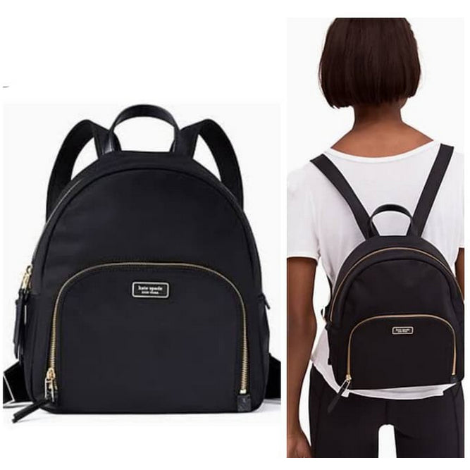 ORIG Preloved KS Dawn Medium Nylon Backpack Black Bag