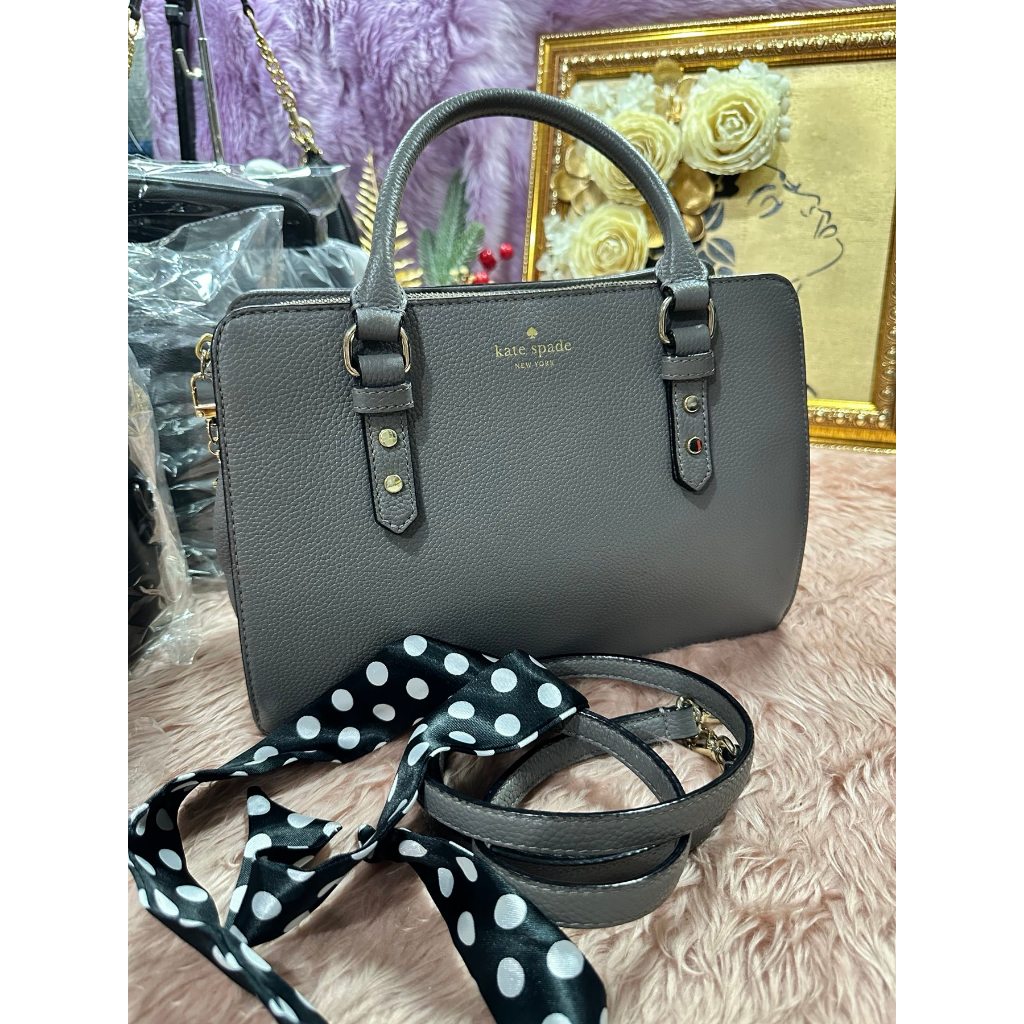 ORIG Preloved KS Mulberry Street Lise Satchel Grey Bag