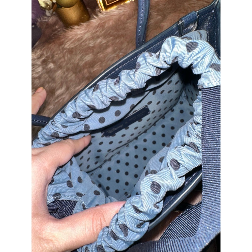 ORIG Preloved KS Alice in Wonderland Shopper Crossbody Bag Blue Navy