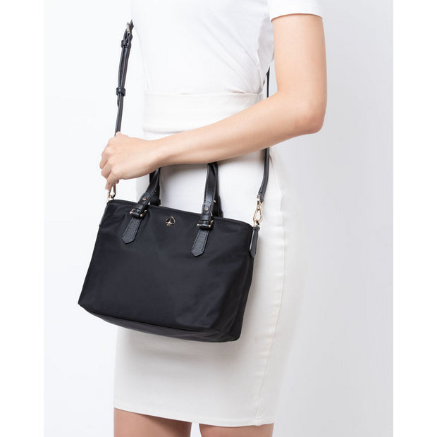 ORIG Preloved KS Retail Taylor Small Crossbody Tote Nylon Bag in Black