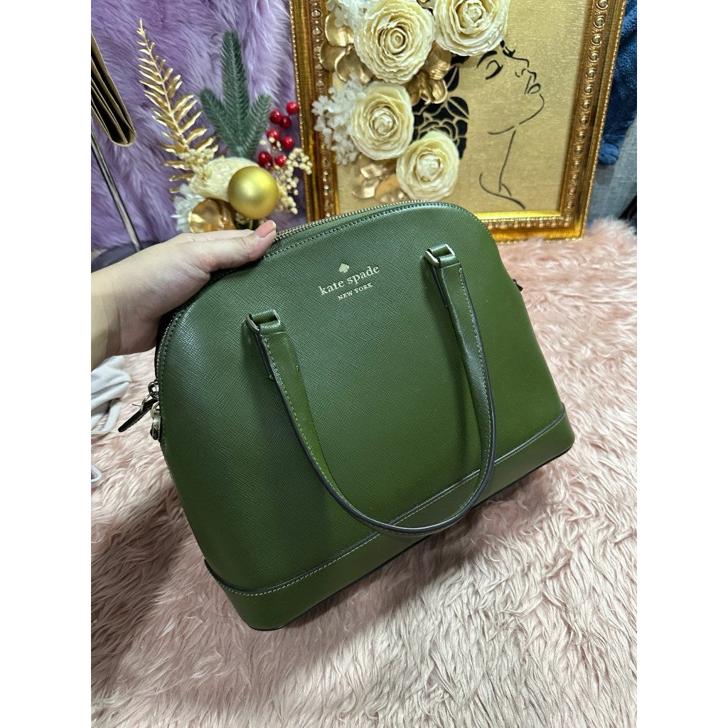 ORIG & IMPORTED KS Sadie Medium Dome Satchel Enchanted Green Bag