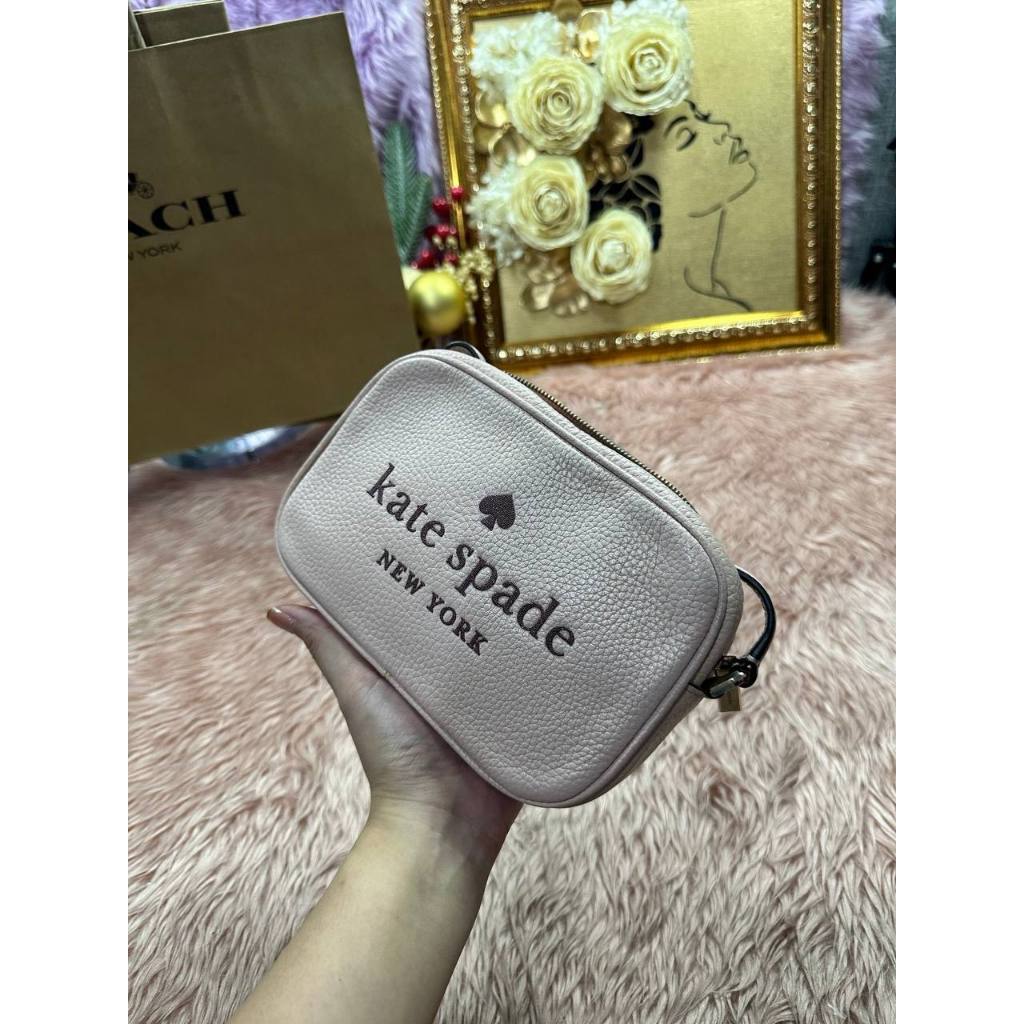 ORIG & IMPORTED Preloved KS Glitter On Mini Camera Bag Pink