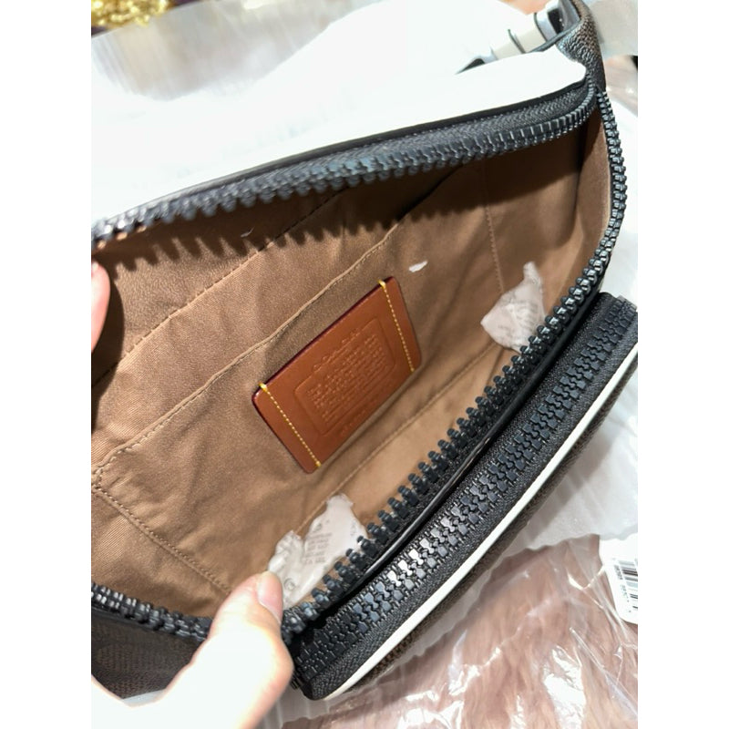 ORIG & IMPORTED CCH Racer Belt Men Bag Brown In Blocked Signature Canvas