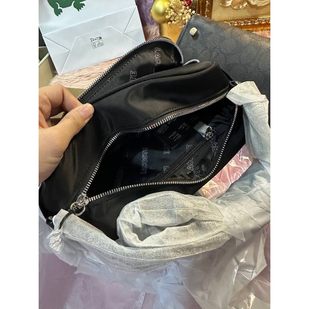 ORIG & IMPORTED LCT Unisex Nylon Camera Crossbody black bag