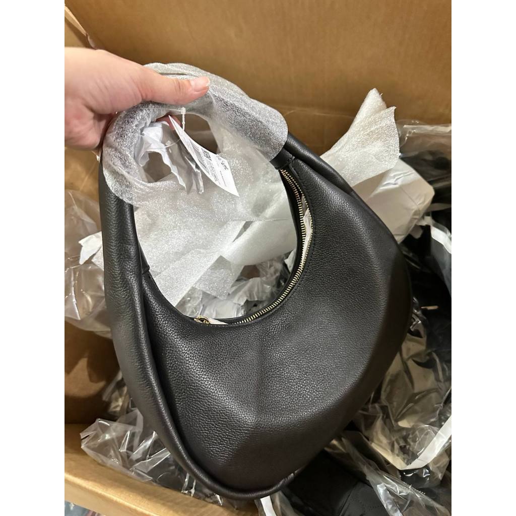 ORIG & IMPORTED KS Kayla Crescent Shoulder Bag Black