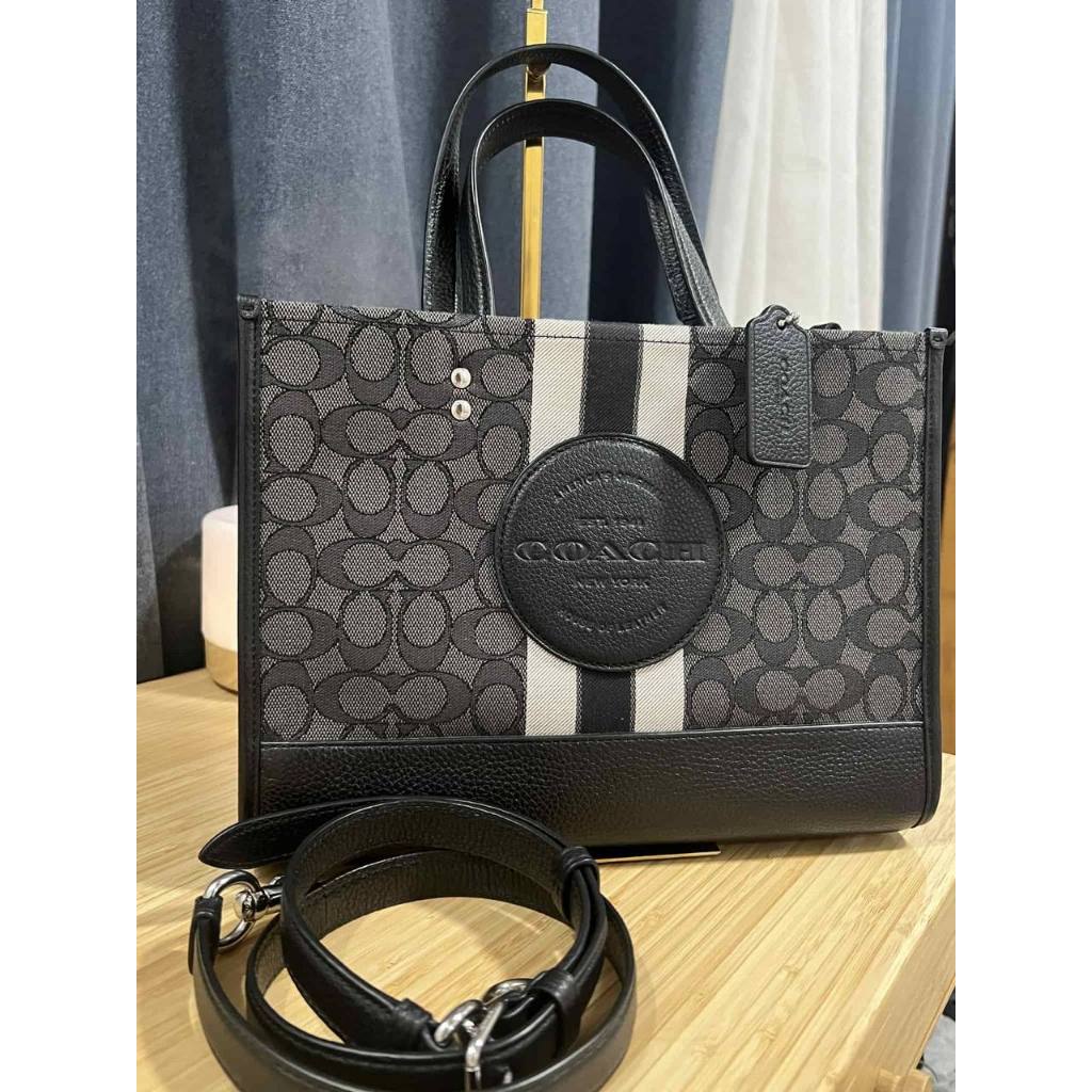 ORIG Preloved CCH Dempsey Carryall Black Bag In Signature Jacquard
