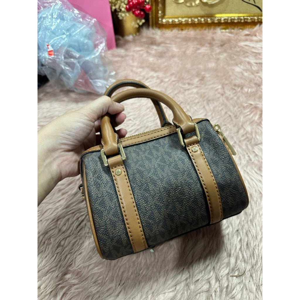 ORIG Preloved MK Bedford Legacy Extra-Small Duffle Crossbody Micro Brown Bag
