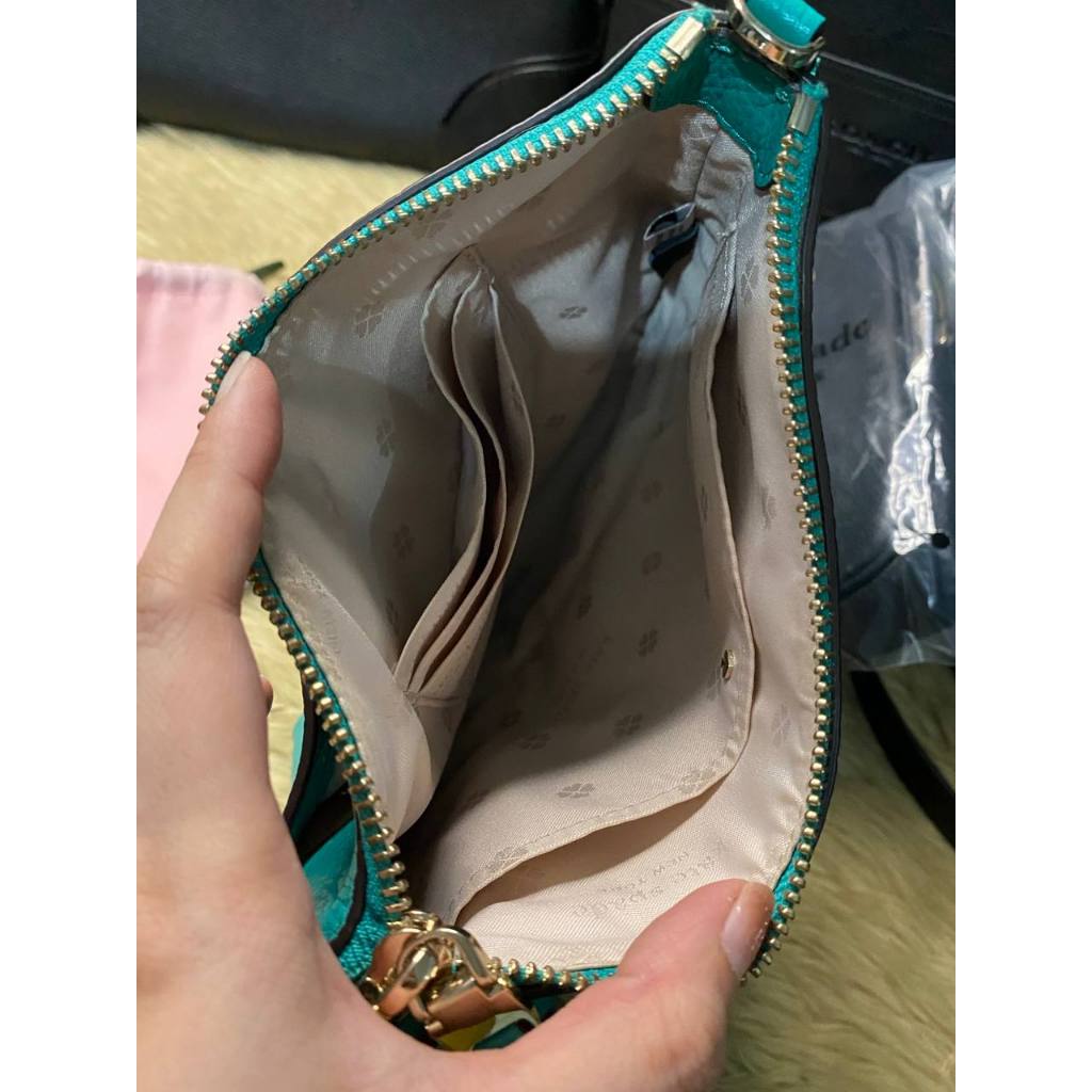 ORIG & IMPORTED KS Polly Small Swing Pack Fiji Green Leather Bag
