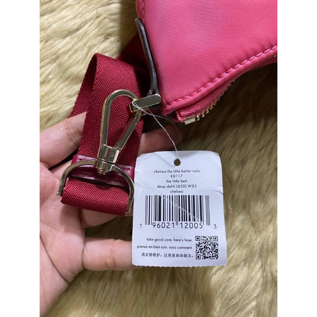 ORIG & IMPORTED KS Chelsea Nylon Bag w/ Coin Purse Pink