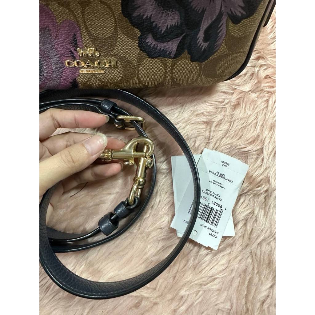 ORIG Preloved CCH Jes Crossbody Brown Bag In Signature Canvas Floral Print