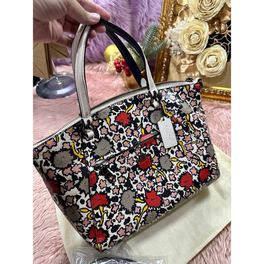ORIG Preloved CCH Prairie Satchel Floral Print White Bag