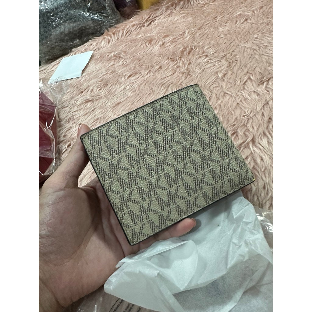 ORIG & IMPORTED MK Cooper Billfold Coin Pocket Bifold Yellow Leather Men's Wallet