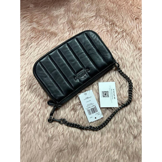 ORIG Preloved CCH Nolita 19 With Chain With Linear Quilting Black Bag