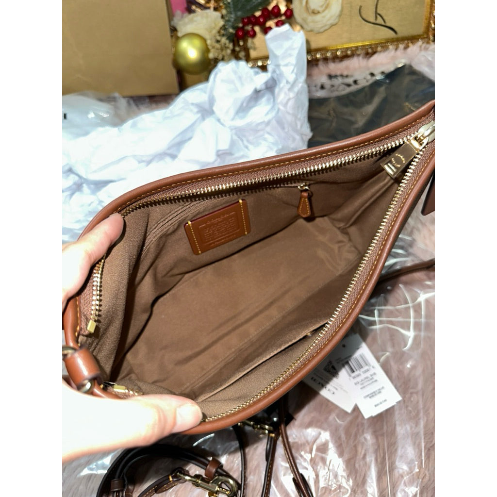 ORIG & IMPORTED CCH Laurel Shoulder Bag In Signature Canvas Tan Khaki Brown
