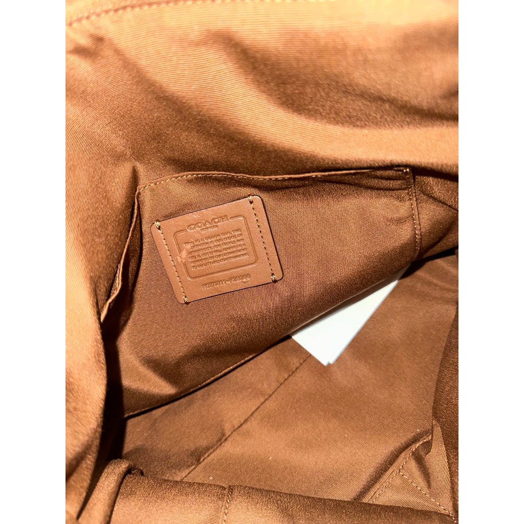 ORIG & IMPORTED CCH Zip Top Tote In Signature Canvas Khaki Brown Bag