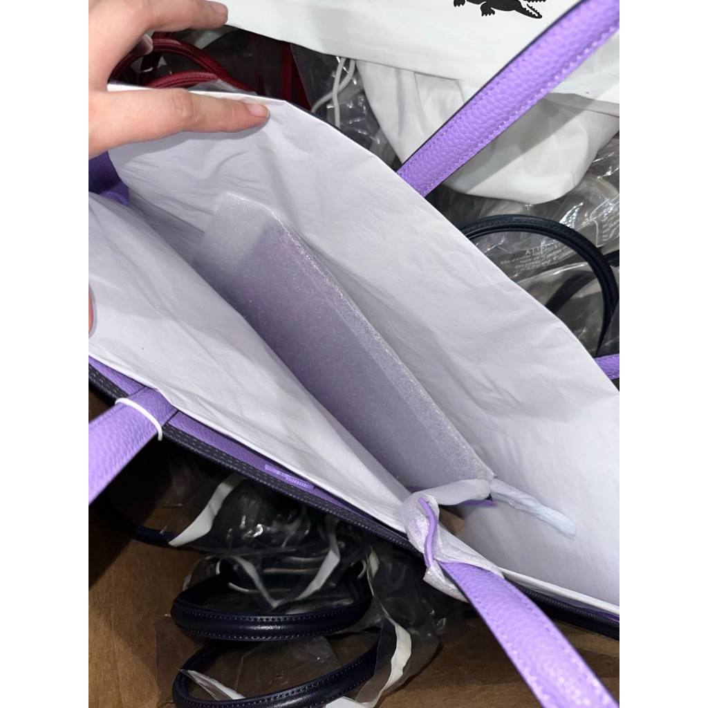 ORIG & IMPORTED LCT Anna Reversible Large Tote Bag With Pouch Purple