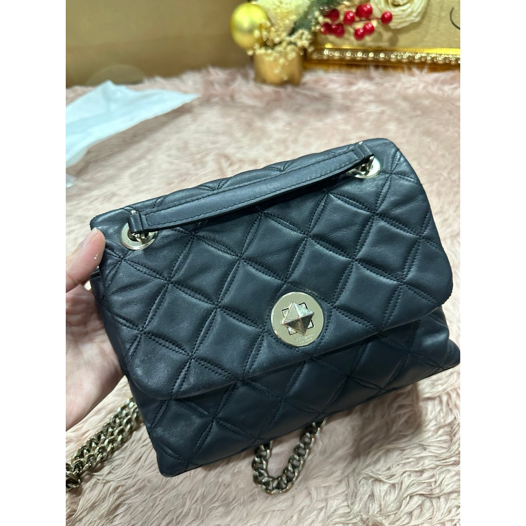 ORIG Preloved KS Natalia Small Flap Crossbody Black Bag