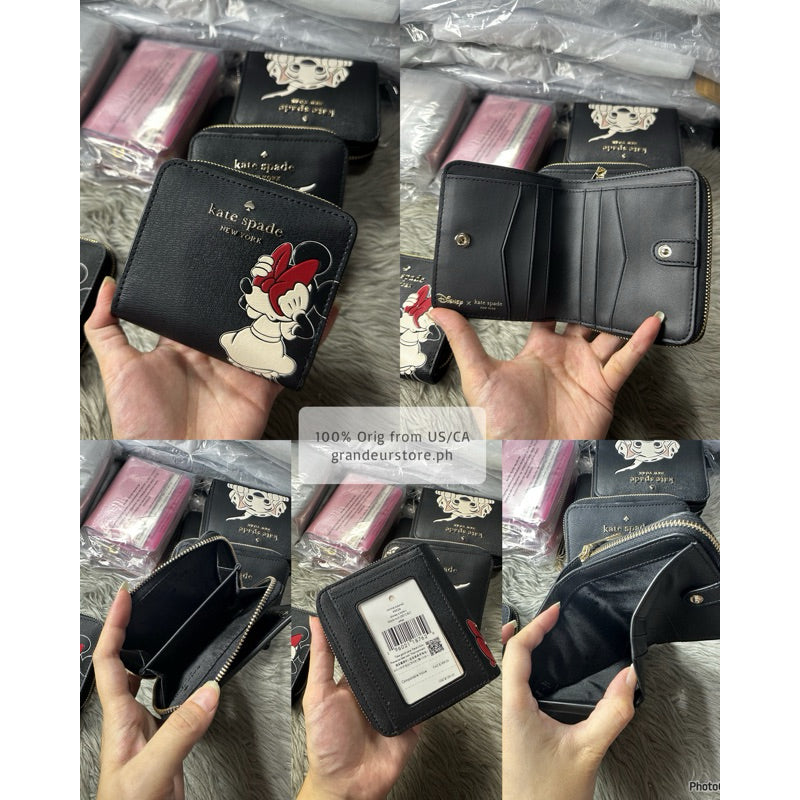 ORIG & IMPORTED KS Staci Small Zip Around Wallet in Black White Green