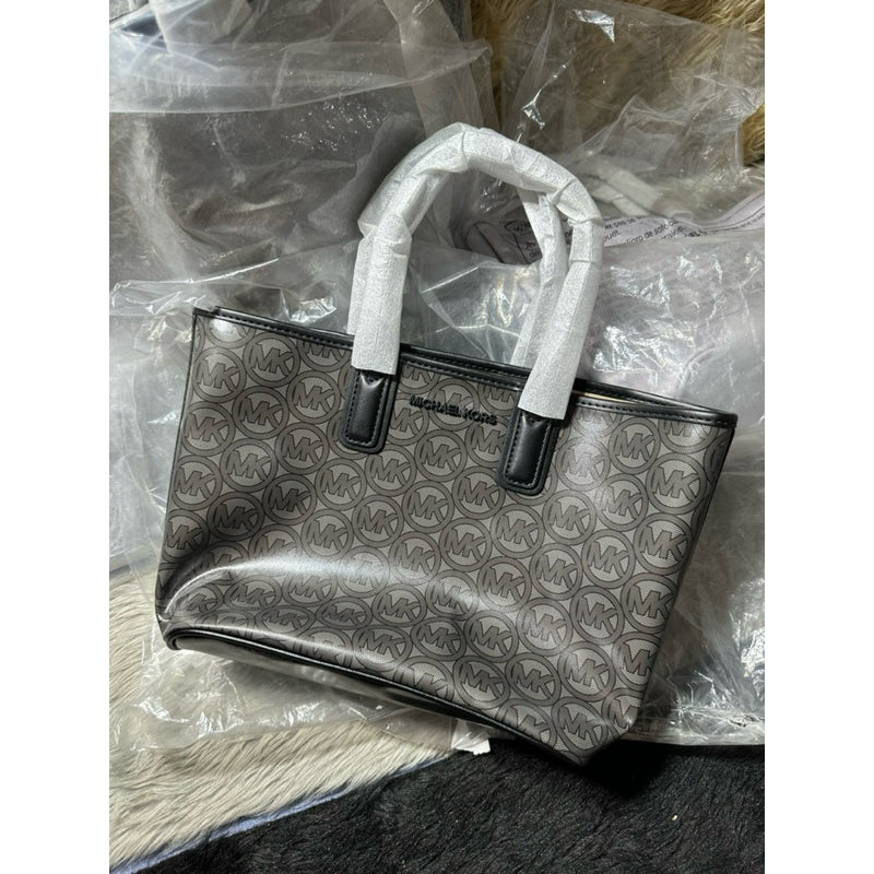 MK Jodie Small Logo Jacquard Tote Bag