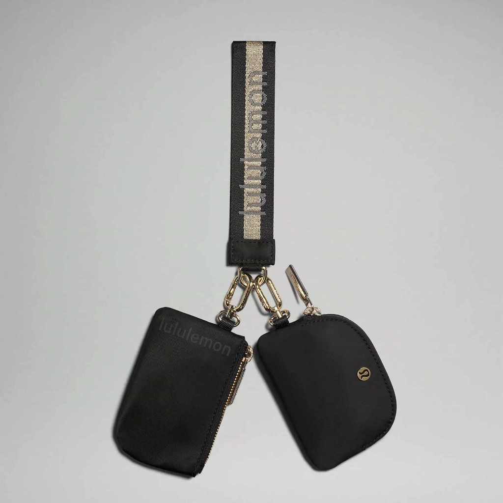 ORIG & IMPORTED Lululemon Dual Pouch Wristlet Small Wallet Keychain