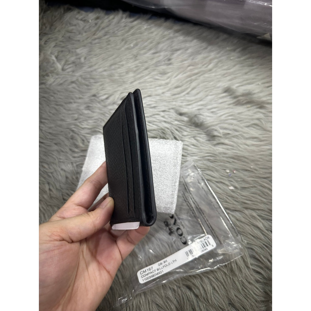 ORIG & IMPORTED CCH Compact Small Slim Bifold Men's Wallet Black