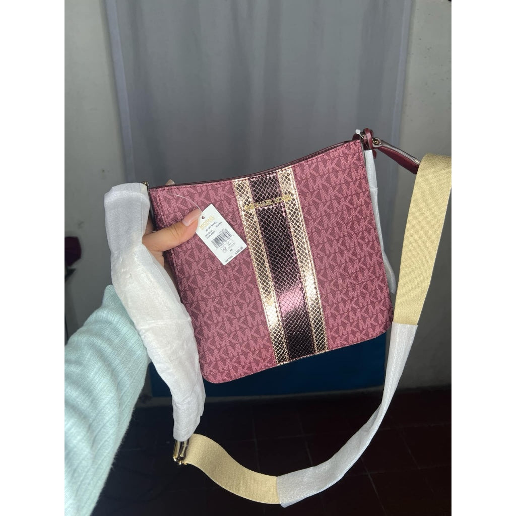 ORIG & IMPORTED MK Jet Set Travel Small Messenger Crossbody Bag in Rogue Sombre Pink