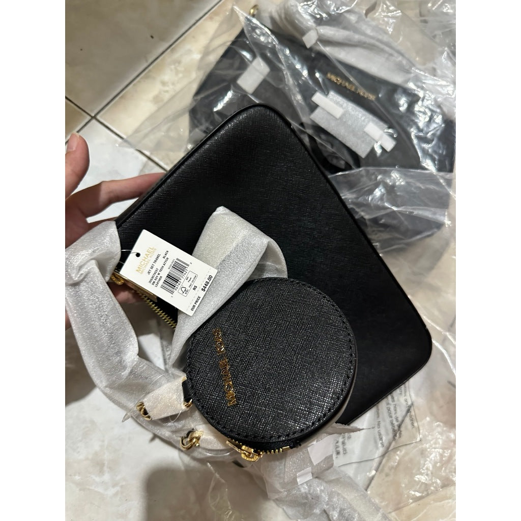 ORIG & IMPORTED MK Jet Set Crossbody Tech Attachment Bag in Black