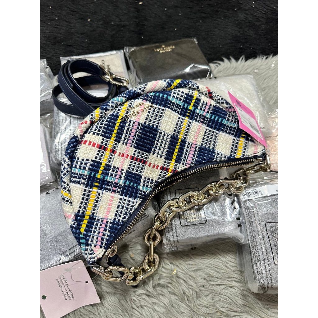 ORIG & IMPORTED KS Smile Tweed Small Crossbody Bag