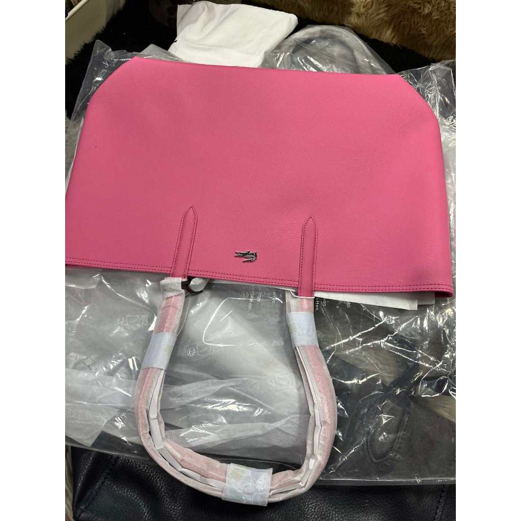 ORIG & IMPORTED LCT Anna Reversible Large Tote Bag with Pouch Black/Pink